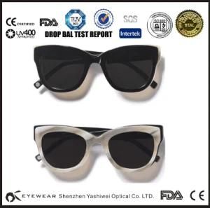 Fashion Two Color Frames Vintage Sunglasses Lens