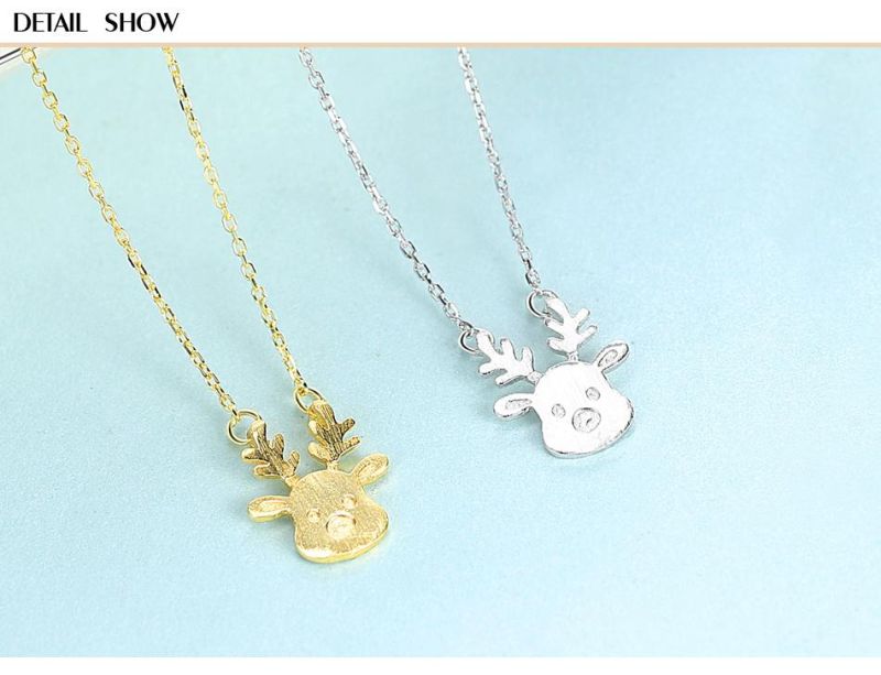 Fashion Jewelry Gold Plated Simple Pendant Necklace