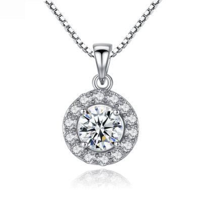 Dangle Minimal Layering Pendantwith Blue CZ Stone in Center