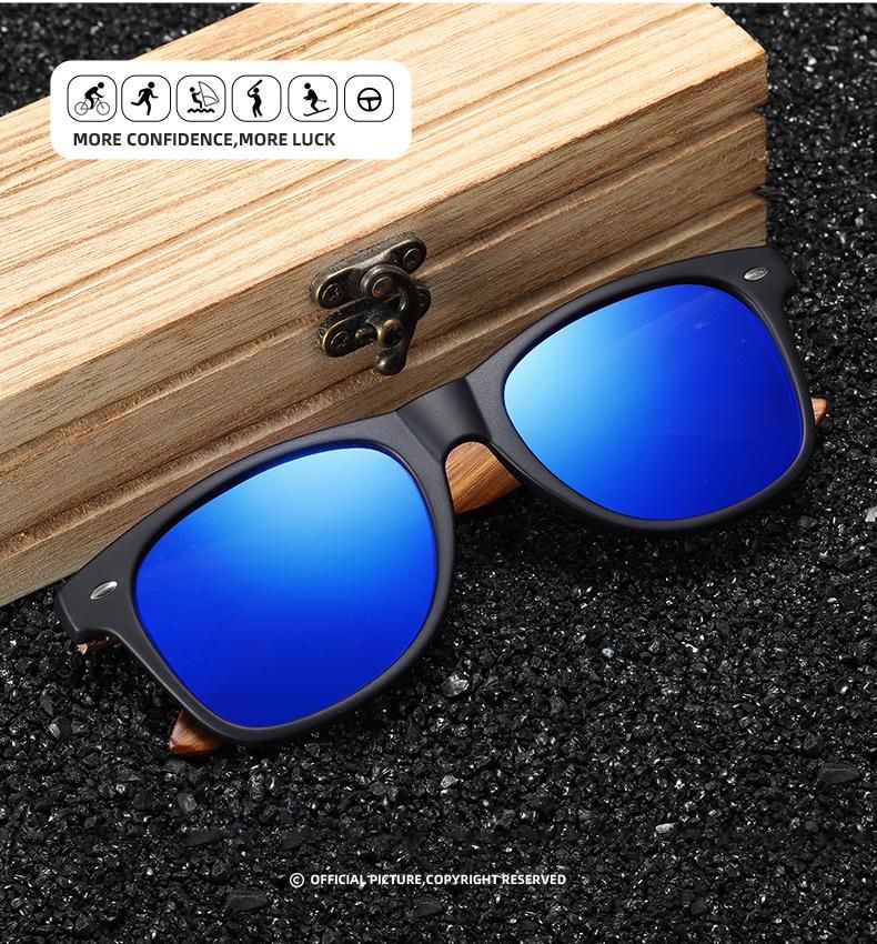 Fashion Wooden Frame Sunglasses Unisex Custom Polarized Wooden High Quality Sun Glasses Sunglasses