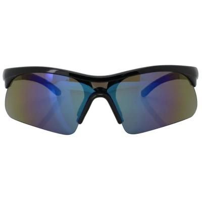 2020 One Piece Shiny Black Sports Sunglasses