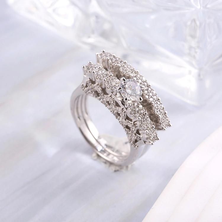 Fashion Accessories Fashion Jewelry 925 Silver Cubic Zirconia New Arrival Jewellery Elegant Luxury Ring for Factory Wholeasle
