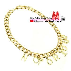 Nicki Minaj &amp; Hip Hop Fashion Bling &quot;Notorious&quot; Charm Necklace (mjb661)