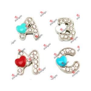 Wholesale Zinc Alloy Metal 8mm Slide Letters Alphabet Charms (SLA50918)