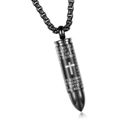 Christian Gift Unique Necklaces Bullet Shape Steel Pendant for Np-F-Dz148