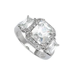 Palmbeach CZ Sterling Silver Cubic Zirconia Wedding Ring Glam CZ