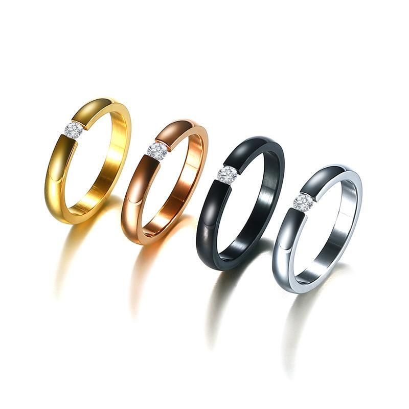 2019 New Design Fashion Simple 925s Silver Diamond Wedding Ring for Couple