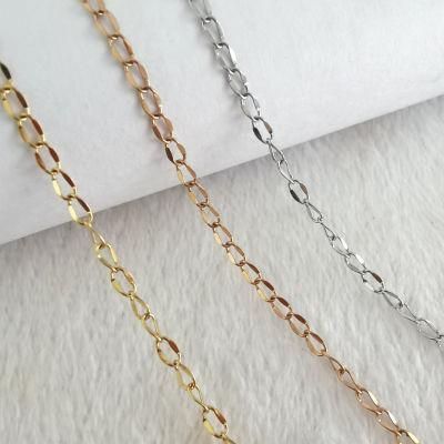 Fashion Custom Necklace Promotional Accessories Embossed Welded Link Chain Jewelry