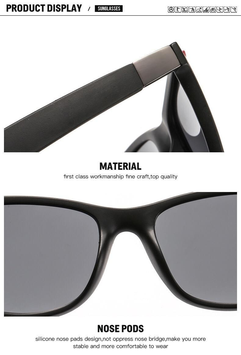 UV400 Custom Logo Printed Men Sunglasses Polarized