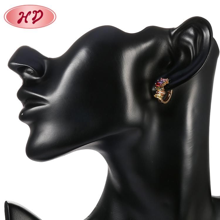 Wholesale Newest Design Fashion Round 18K Gold Plated Earrings Designs for Girls