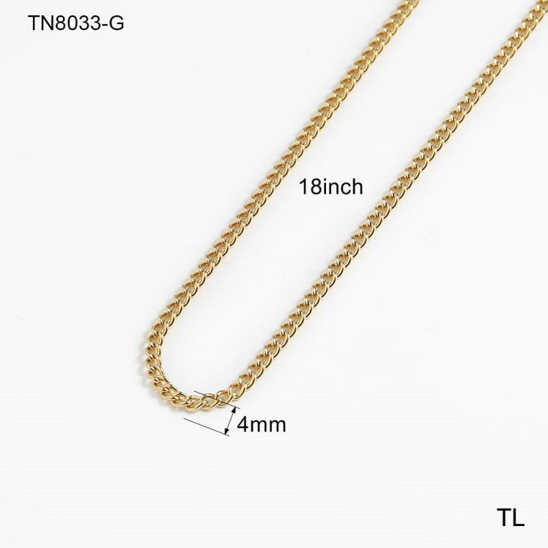Manufacturer Custom High Quality Fashion Jewelry Acier Inoxidable Bijoux Stainless Steel 14K 18K Gold Waterproof Necklace Jewelry Trend
