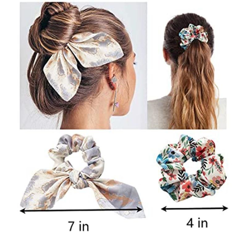 Fashion Elastic Hair Scrunchies with Bowknot Hair Band