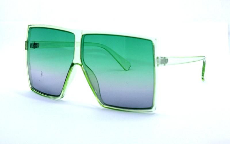 Summer Collections New Design Ins Rimless Gradient Frame Sunglasses Colorful Square Oversized Unisex Adults Fashion PC UV400 Sunglasses
