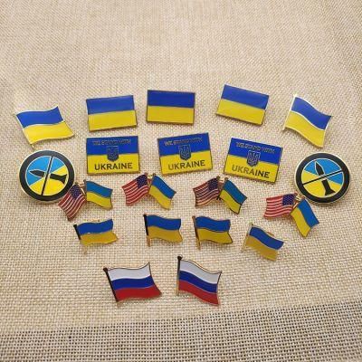 Enamel No War Lapel Pin Ukraine Flag Enamel Pin Badge