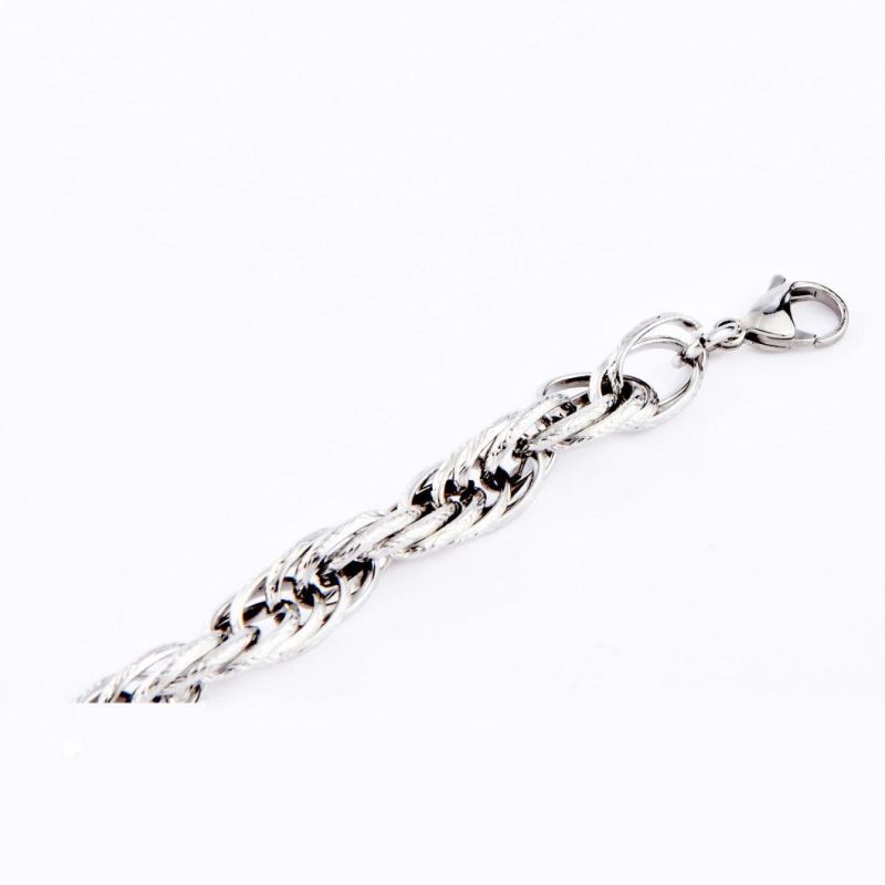 Hip-Hop 316 Stainless Steel Sliver Gold Plated Fashion Jewellery Titanium Steel Link Chain Men′s Bracelet