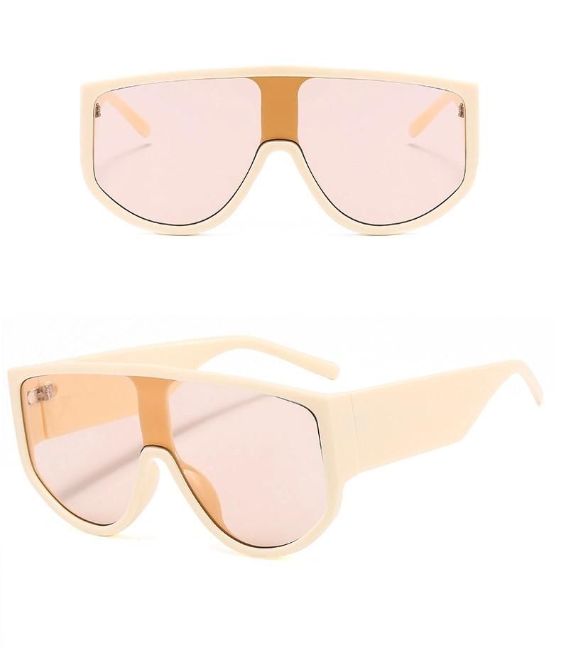 2020 Big Frame Retro Sunglasses One-Piece Lens Sunglasses