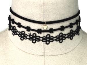 Fashion Jewelry Accessories Black Tattoo Choker Necklace Set