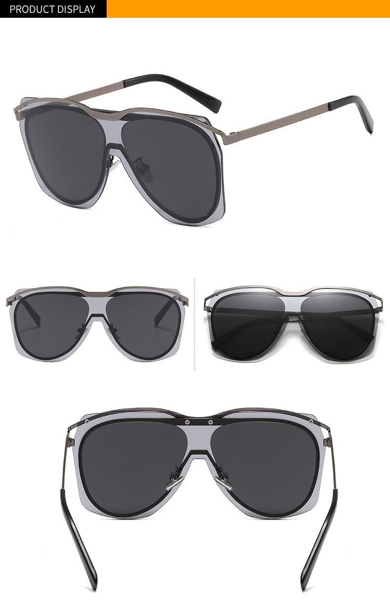 2020 Windproof Sunglasses Large Frame Color Fashion Sunglasses