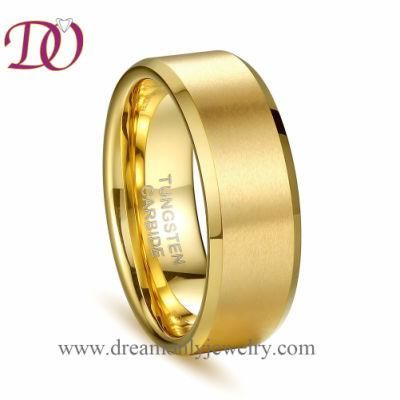 Factory Cheap Gold Color Tungsten Ring Tungsten Jewelry