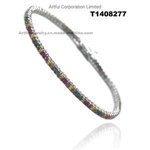 New Style Muti-Color Silver Bracelet