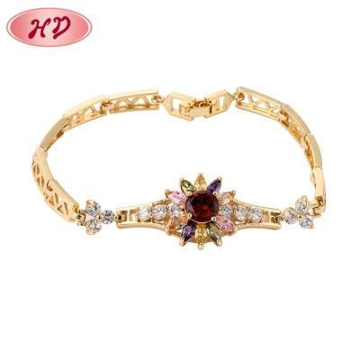 Costume Jewelry Lady Copper Alloy Fashion Gold Bracelet