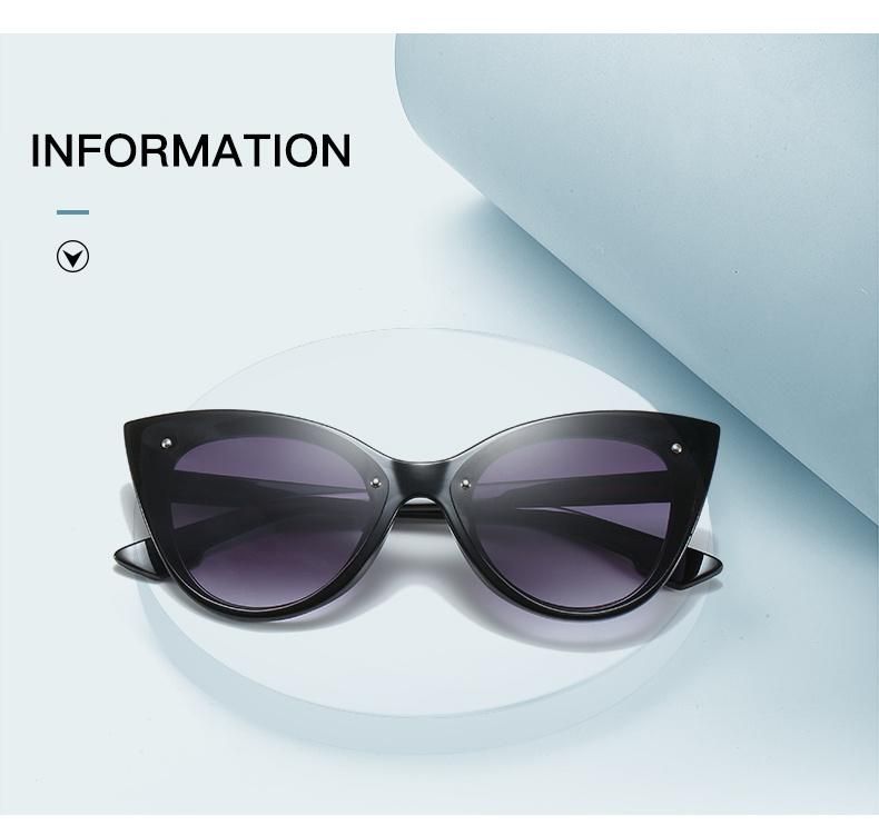 Fashion Sunglassesbig Frame Cat Eye Sunglasses Female European and American Trend Ins Colorful Sunglasses