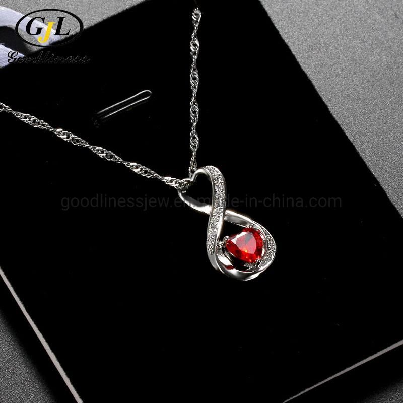 Fashion New Rhinestone Crystal Necklace Gems Love Heart Drop Necklace