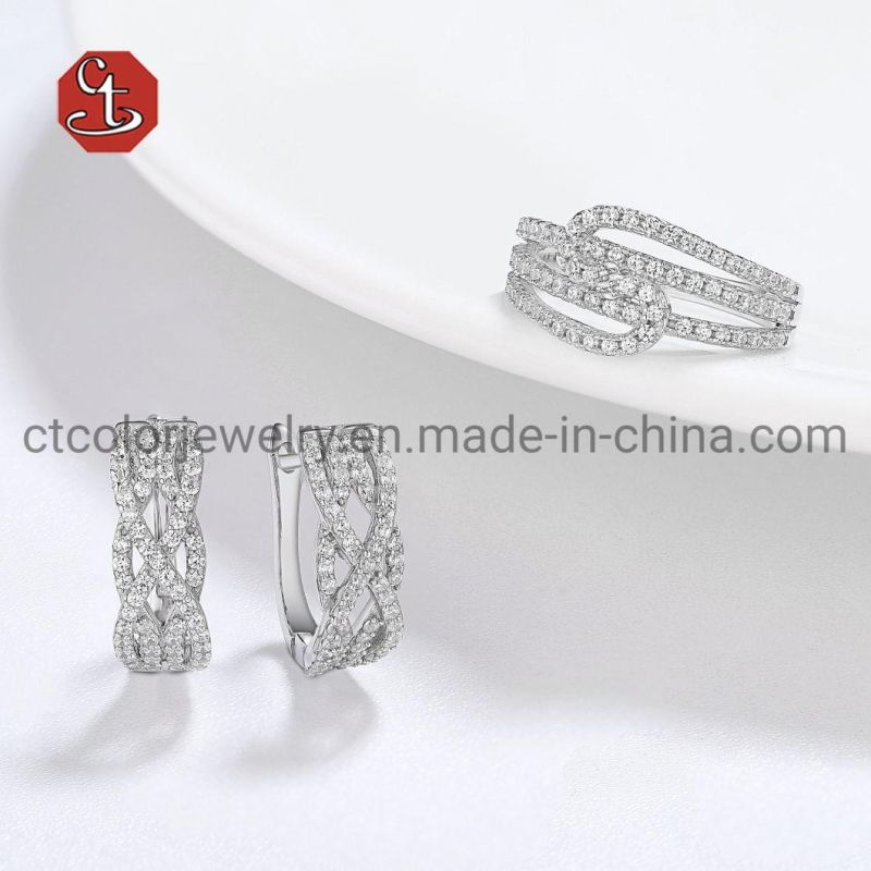 Fashion Jewelry Set Wholesale Silver Earring for Women