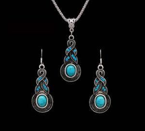 Bohemian Tibetan Silver Color African Beads Jewelry Sets