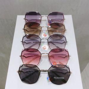 New Vintage Fashion Rimless Sunglasses, Color Lens Sun Glass