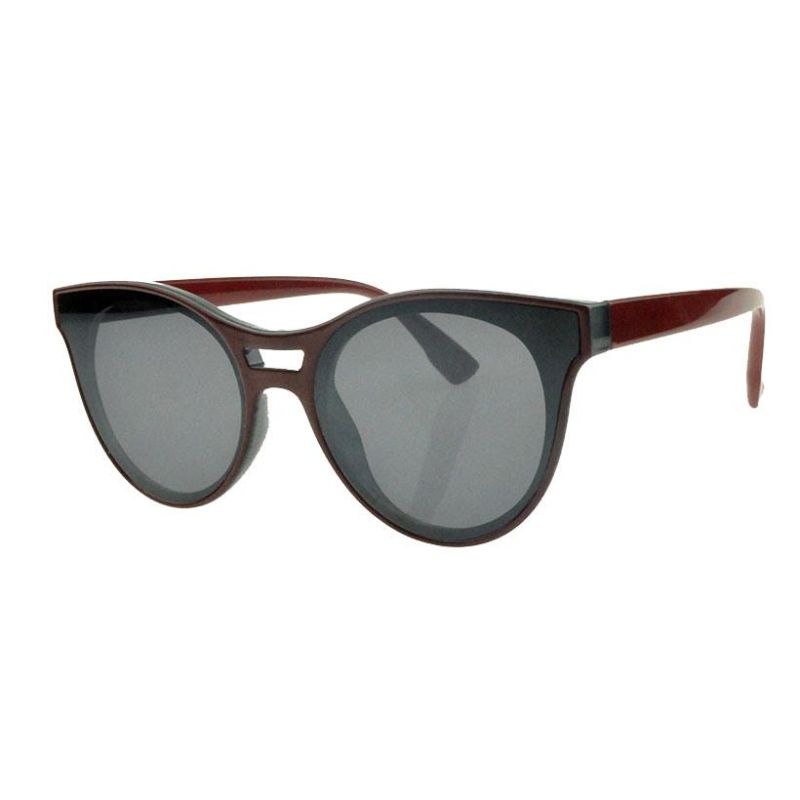 2018 Stylish Cat Eye Flat Lens Sunglasses with Two Bridge