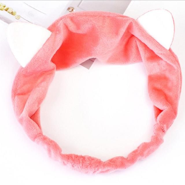 Cute Sports Makeup Wash Cat Ear Headband Fashion Elastic Hair Bands Ties