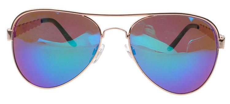 2018 Fashion Women Mirrored Lens Metal Sunglasses