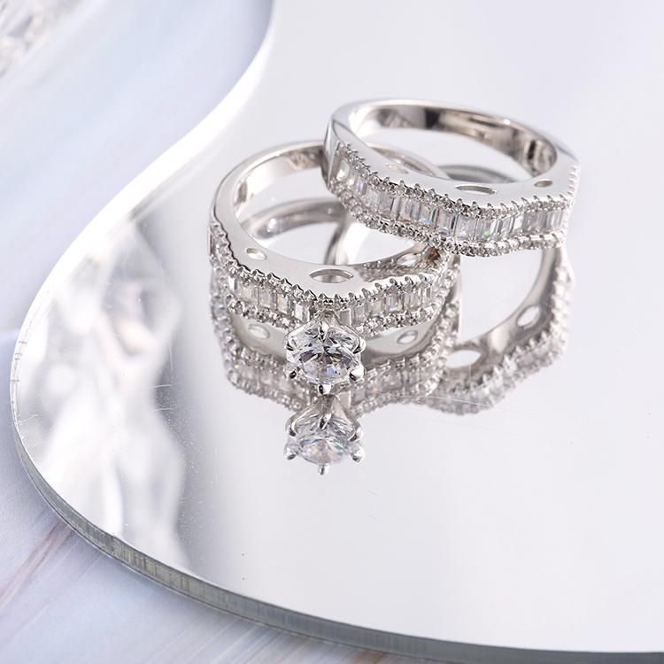 Moissanite Cubic Zirconia Fashion Jewelry Elegant 925 Silver Fashion Accessories Factory Wholesale Trendy 2022 Fine Ring