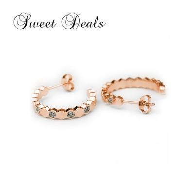 Hoop Earrings Gold Plated Earrings Stud Fashion Jewelry