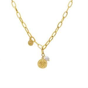 Necklace Gold Plating Stainless Steel 24K Gold Plated Medusa Necklace