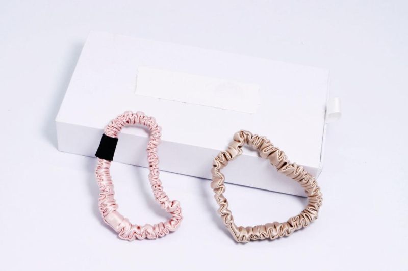 Luxury 100% 6A Silk Hair Elastics Scrunchies Silk Scrunchies