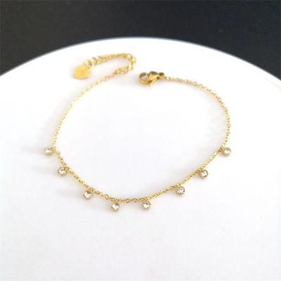 Fancy Bracelet Fashion Jewelry High Quality Waterproof 18K Gold Plated Stainless Steel Bracelet Diamond Zircon Bracelet jewellery