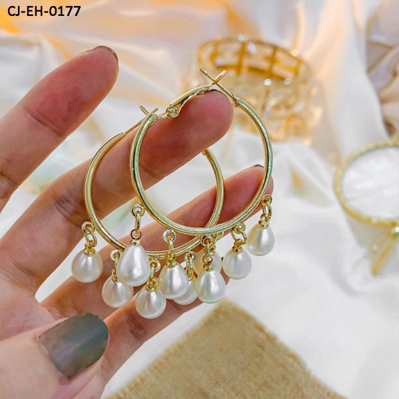 New Pearl Long Earring Fashion Wholesale Sweet Eardrop Personality Simple Earring