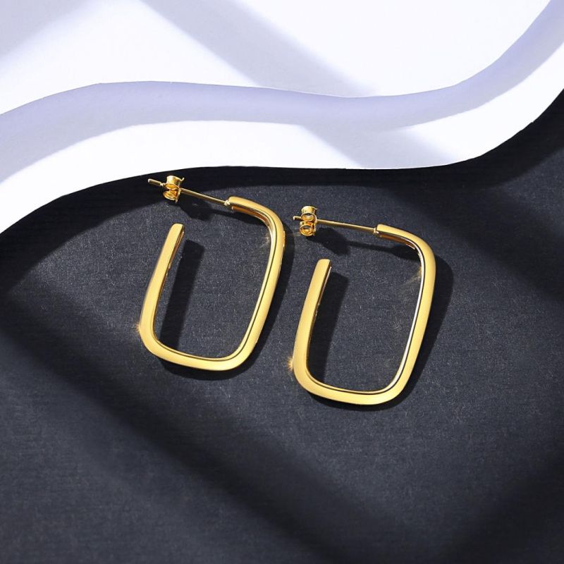 Korean Closed Loop Earrings Jewelry Fashion Studs
