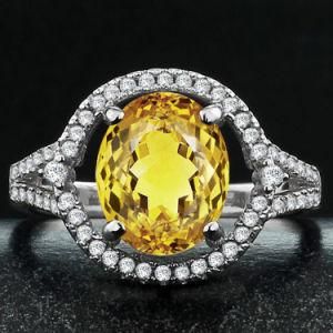 Wholesale 925 Sterling Silver Smoked Topaz Birthstone Ring