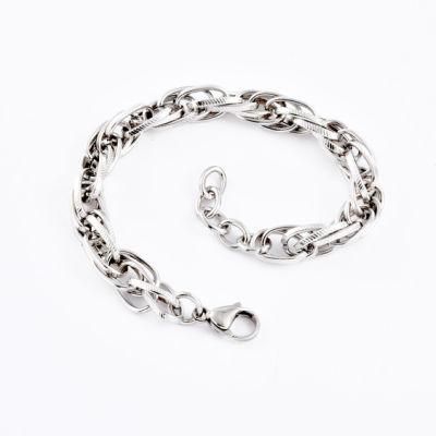 Hot Selling Chunky Jewelry Accessories Stainless Steel Chain Fashion Bracelet for Men Jewellery