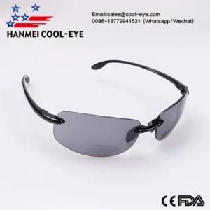 Rimless Wrap Polarized Nearly Invisible Line Bifocal Sunglasses