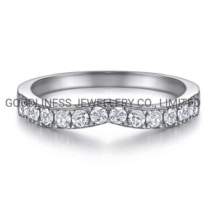 925 Sterling Silver Women CZ Wedding Jewelry Rings