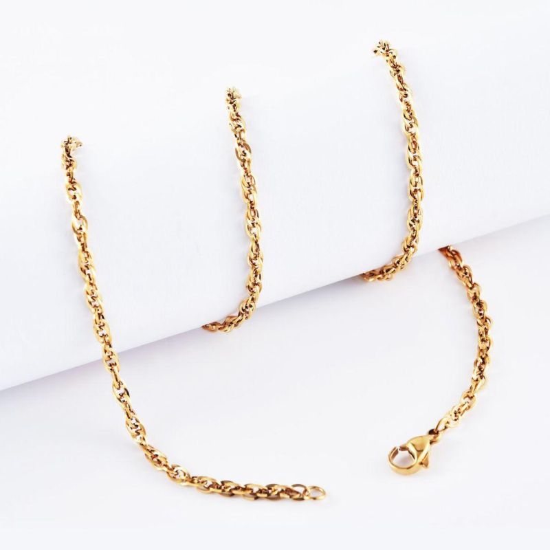 Wholesale Gift Fashion Accessories Jewelry Stainless Steel Necklace Anklet Bracelet Gold Plated