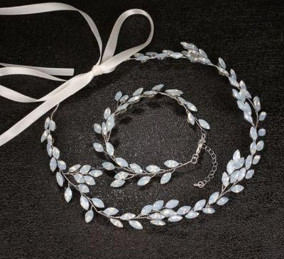 Silver Crystal Headband. Wedding Bridal Crystal Opal Hair Comb Hai Vince Headband Headpiece