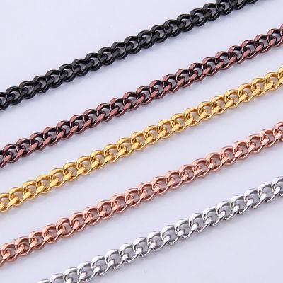 Fashion Hip Hop Necklace Curb Chain for Handcraft Jewelry Design