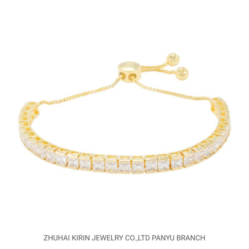 Customized Production Adjust Chain 9K, 10K, 14K, 18K White Gold & Diamond Bracelet Jewelry Jewellery