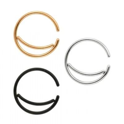 Stainless Steel 316L Plain Moon Cartilage Tragus Nose Studs Cartilage Septum Ring Jewelry 20g 18g Crescent Earring