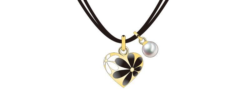 Low Price Classic Gold Pearl Black Flower Chinese Style Jewelry Set